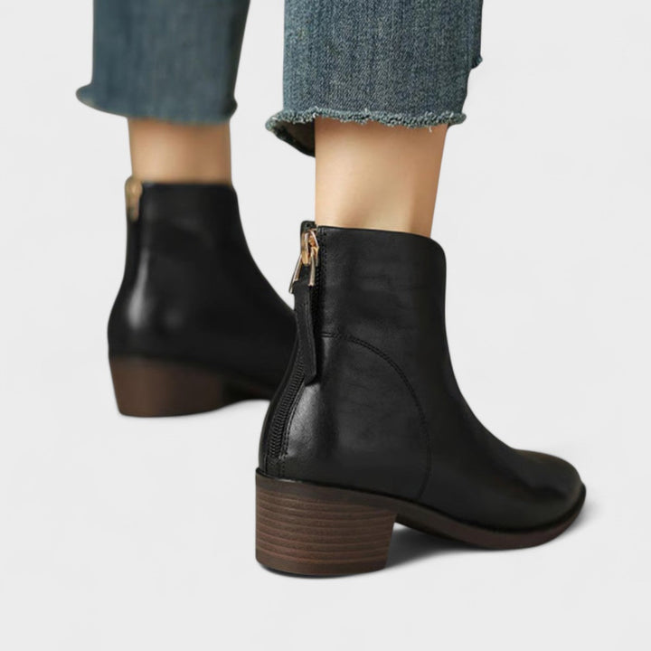 Olga - Classic Low Heel Ankle Boots