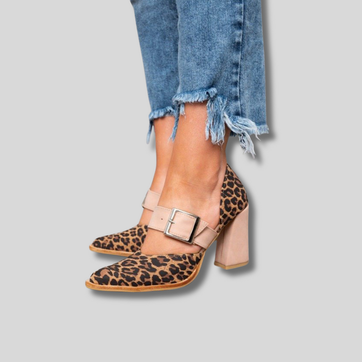 Avano - Leopard Suede Heels