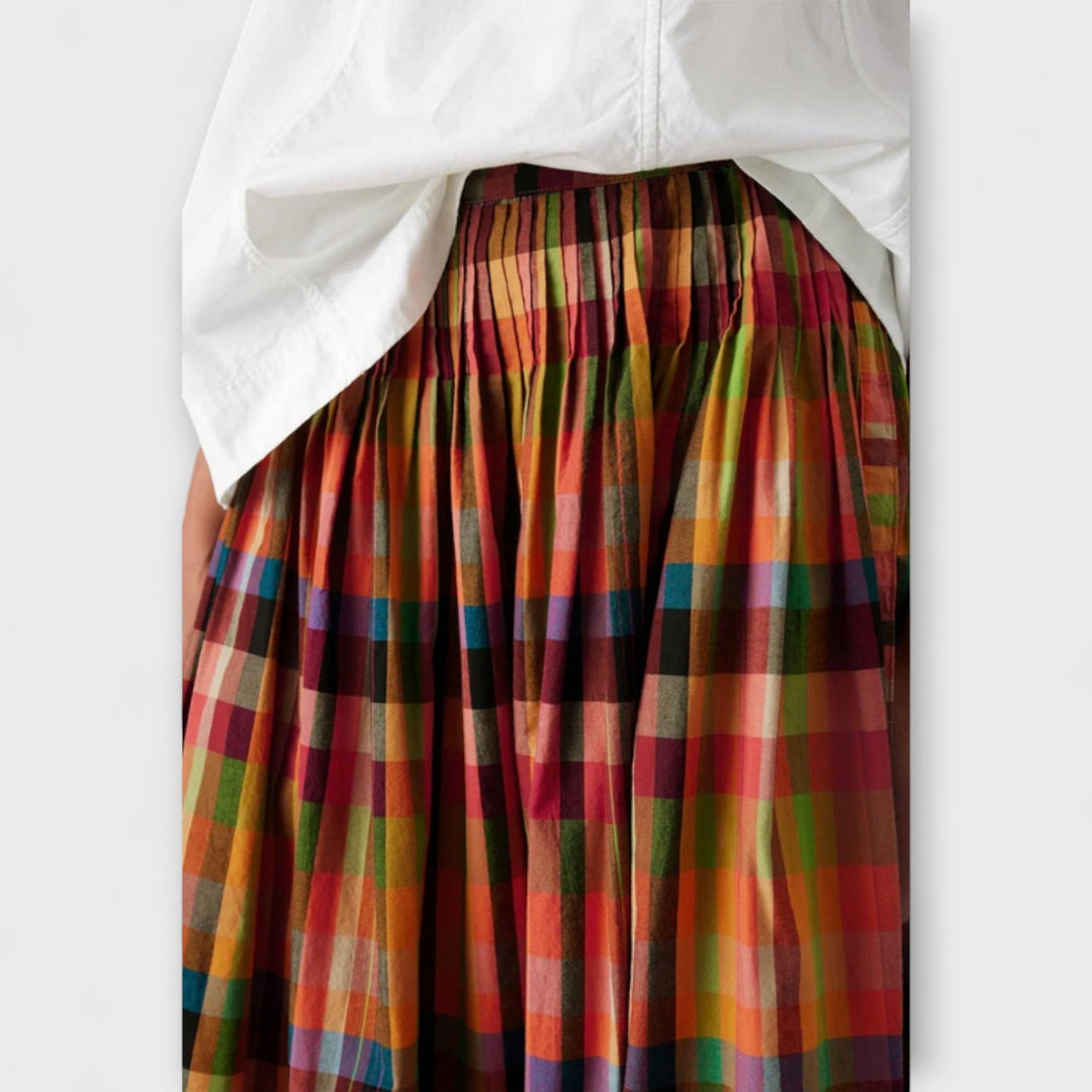 Emilia - Striped Pleated Skirt