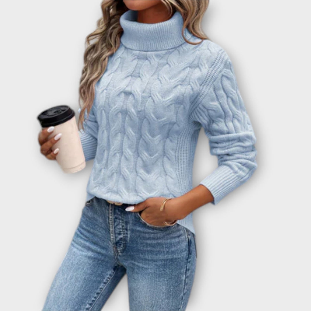 Amelia – Elegant Turtleneck Knit Sweater