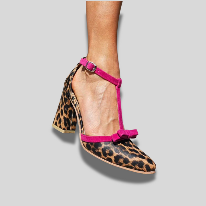 Beauu – Green Leopard Heels