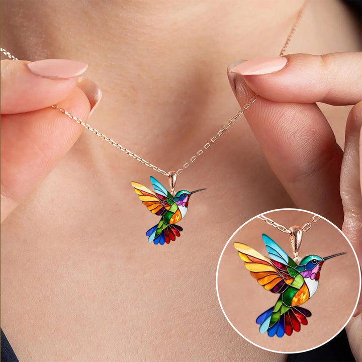 Hummingbird Elegant Colorful Necklace