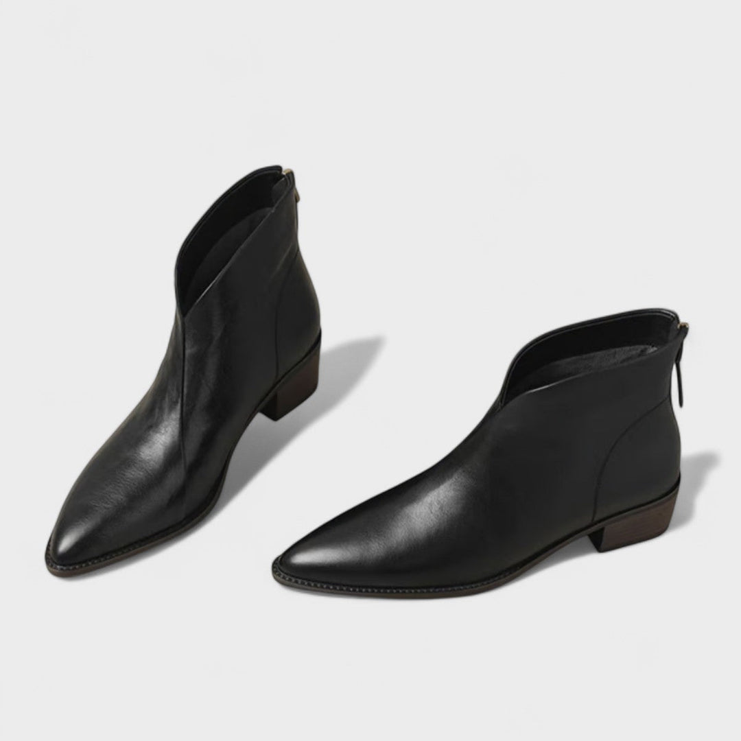 Olga - Classic Low Heel Ankle Boots