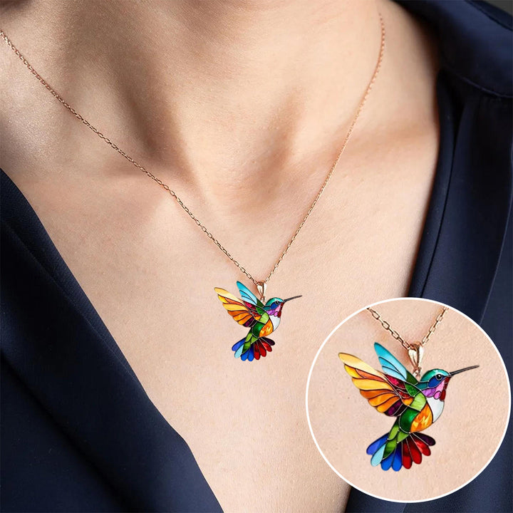 Hummingbird Elegant Colorful Necklace