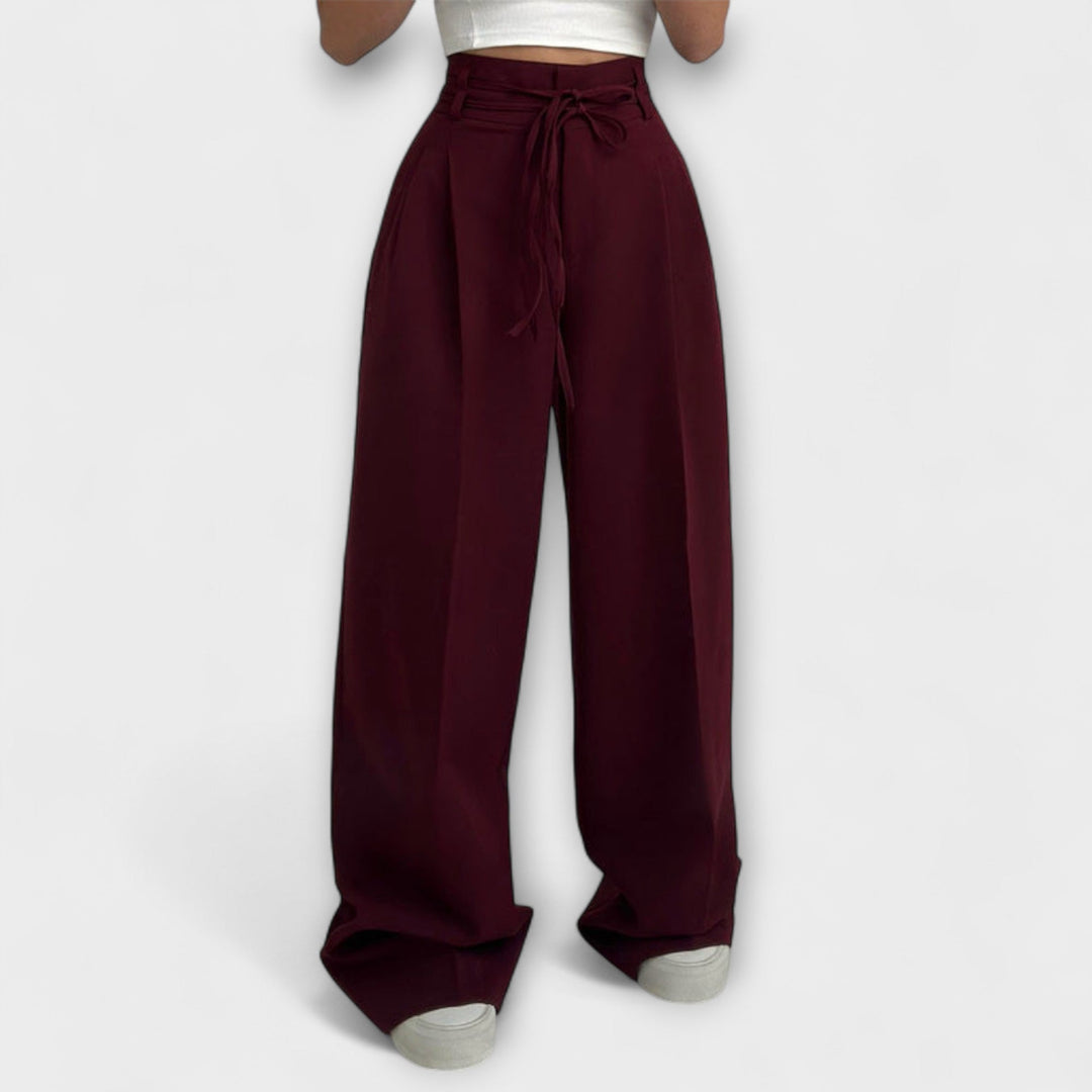Jill - Lace-Up Casual Pants