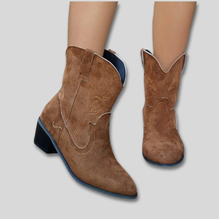Zephira - Embroidered Cowboy Boots