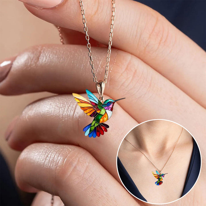 Hummingbird Elegant Colorful Necklace