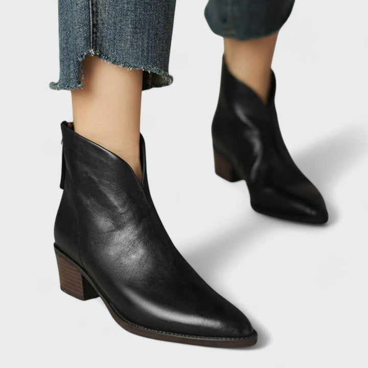 Olga - Classic Low Heel Ankle Boots