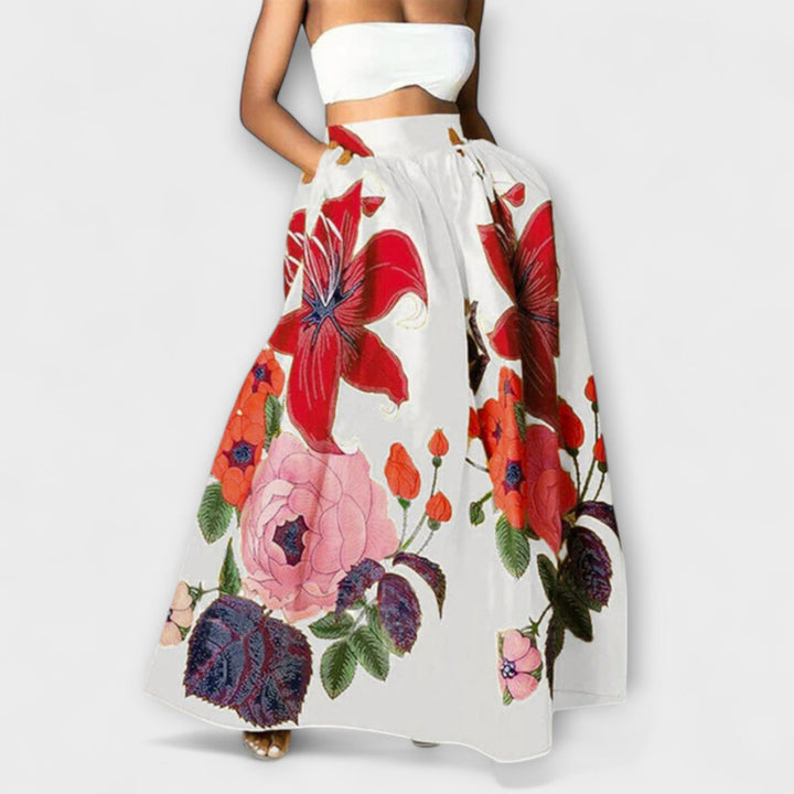 Ysolda - High-Waisted Floral Skirt