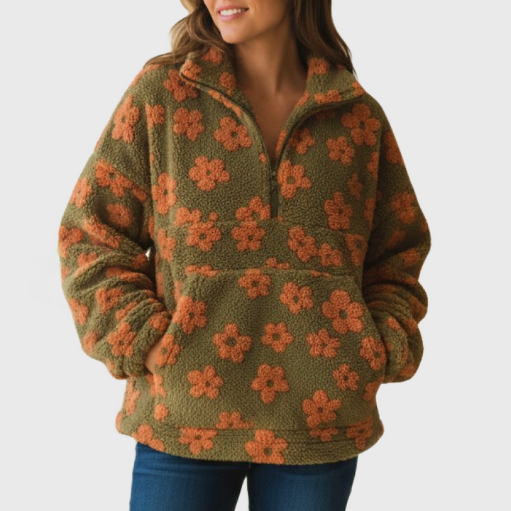 Sandra - Boho-Inspired Sherpa Sweater