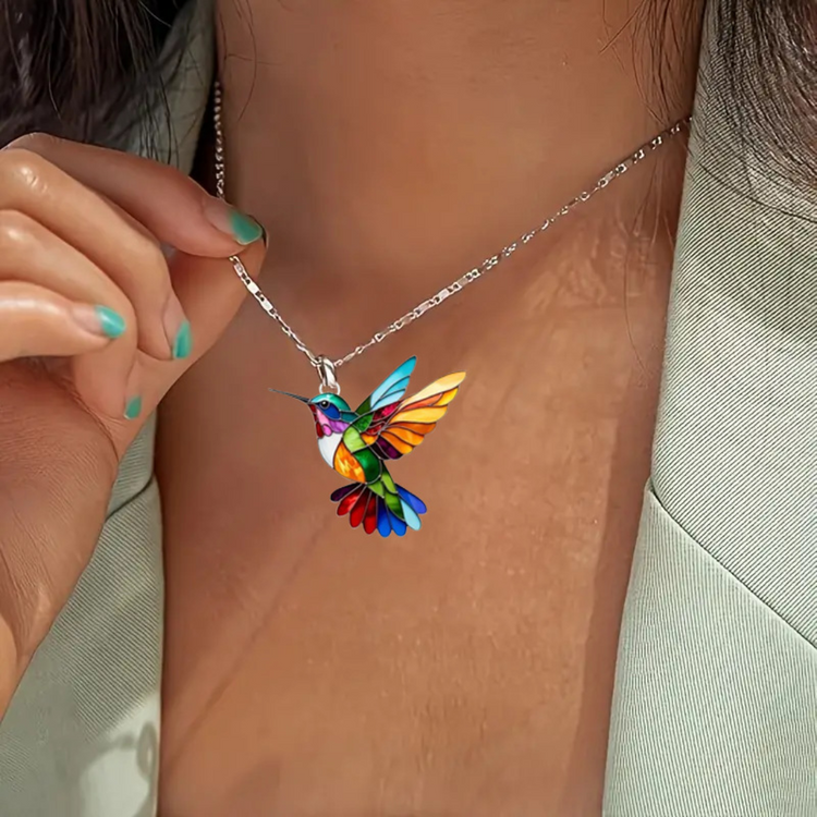 Hummingbird Elegant Colorful Necklace
