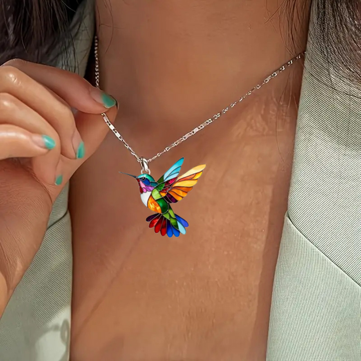 Hummingbird Elegant Colorful Necklace