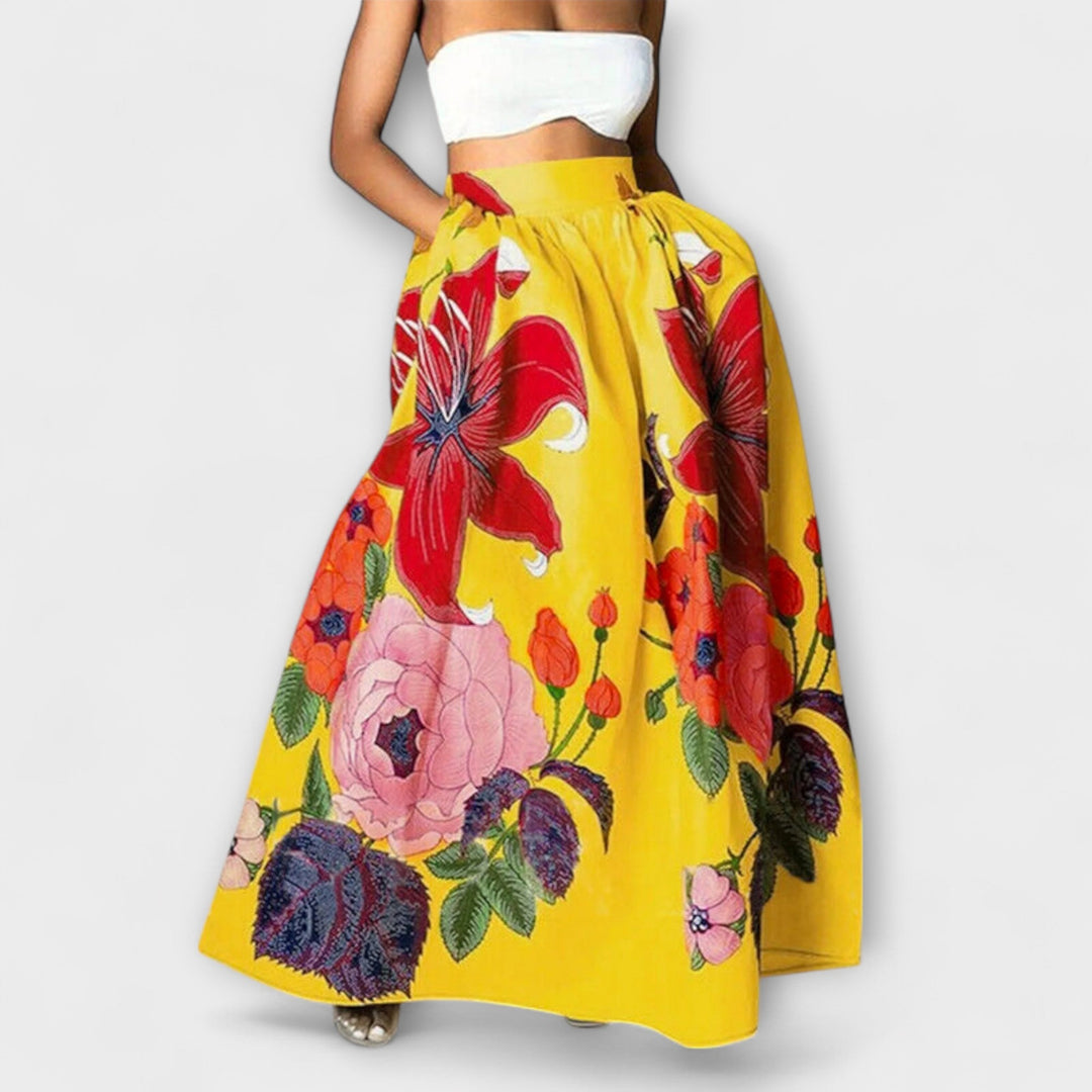 Ysolda - High-Waisted Floral Skirt