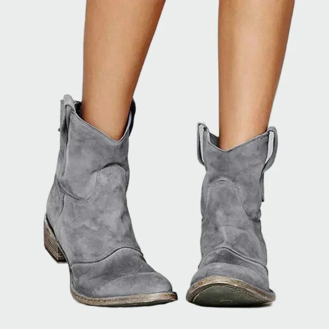 Retro Cowboy Ankle Boots