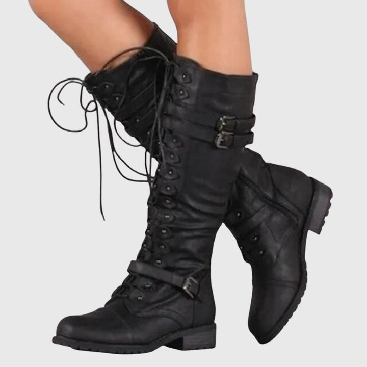 Lauren - Lace-Up Combat Boots