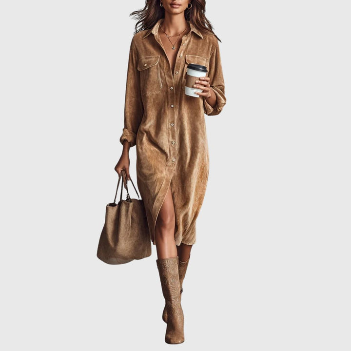 Avery - Corduroy Sweater Dress