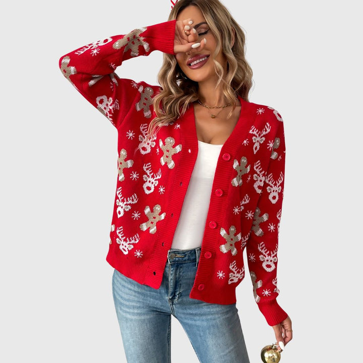 Zoe - Reindeer & Snowflake Sweater