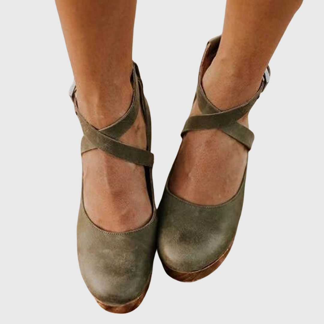 Ruby - Cross Strap Heels