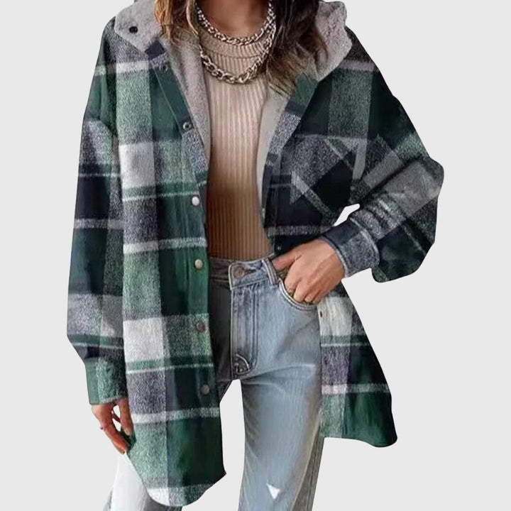 Tallulah - Hooded Plaid Jacket