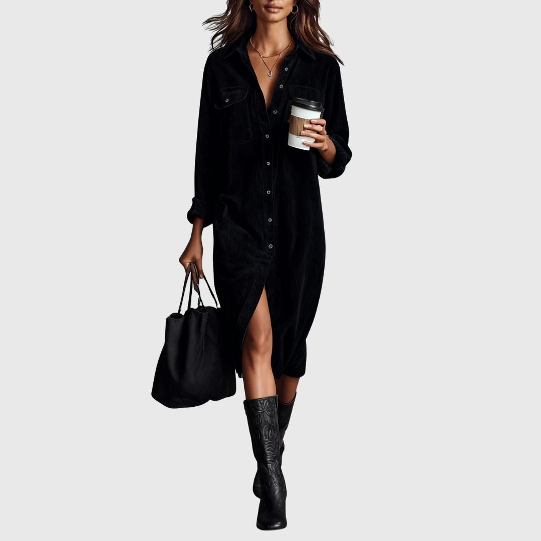 Avery - Corduroy Sweater Dress