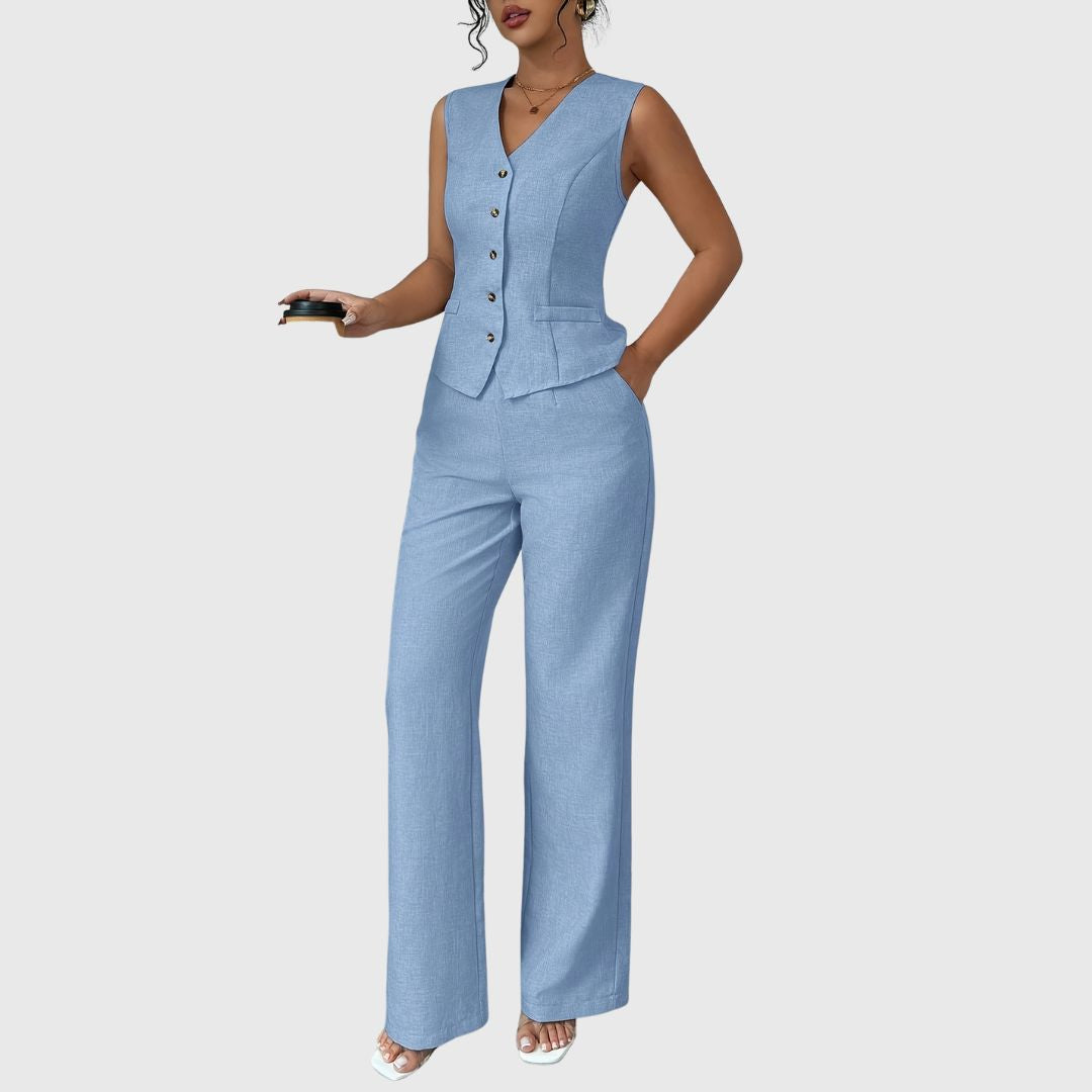 Sarie - Elegant Vest & Pants Set