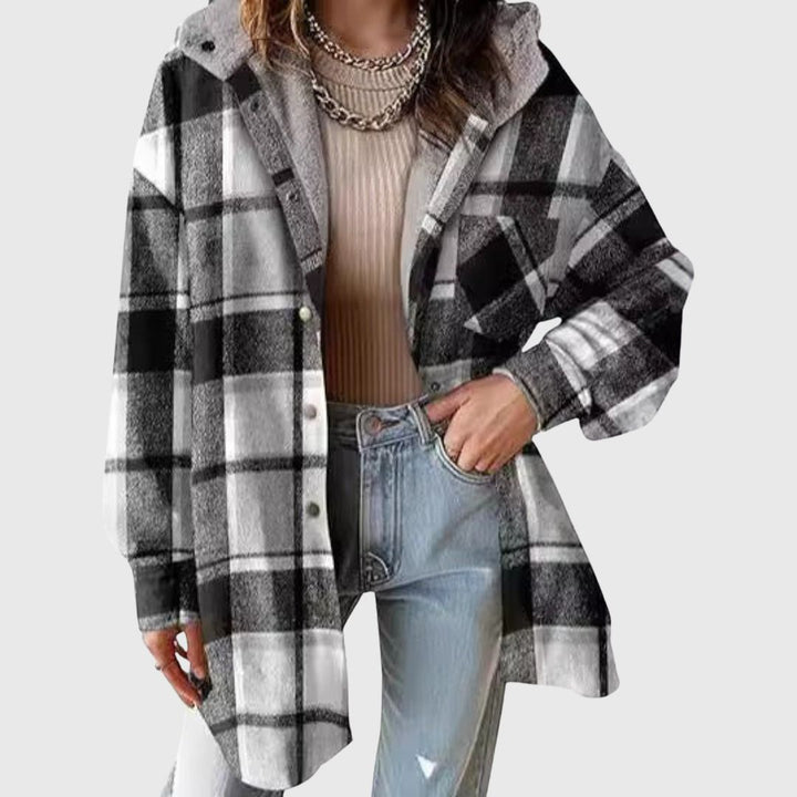 Tallulah - Hooded Plaid Jacket