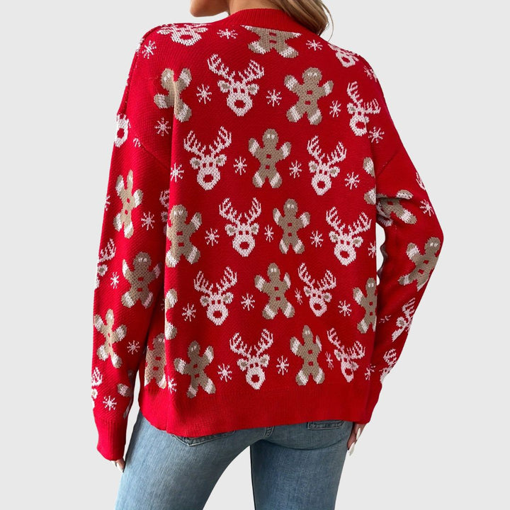 Zoe - Reindeer & Snowflake Sweater