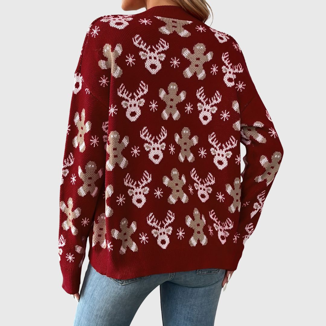 Zoe - Reindeer & Snowflake Sweater