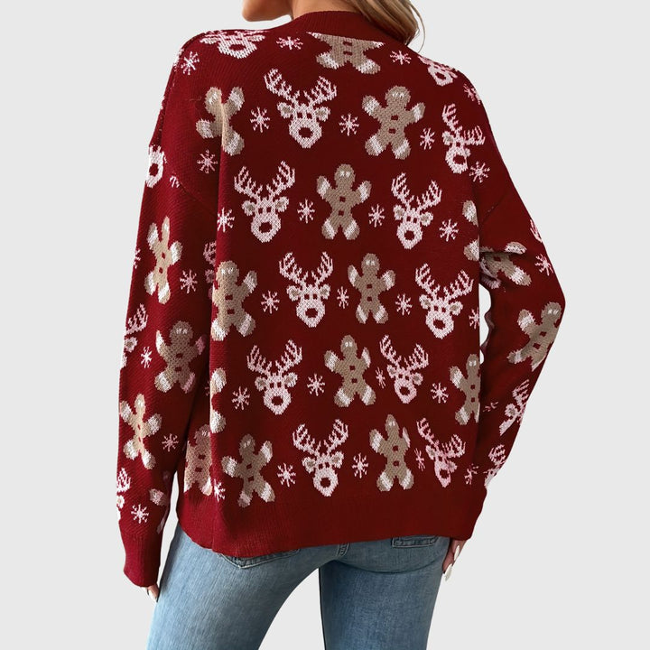 Zoe - Reindeer & Snowflake Sweater