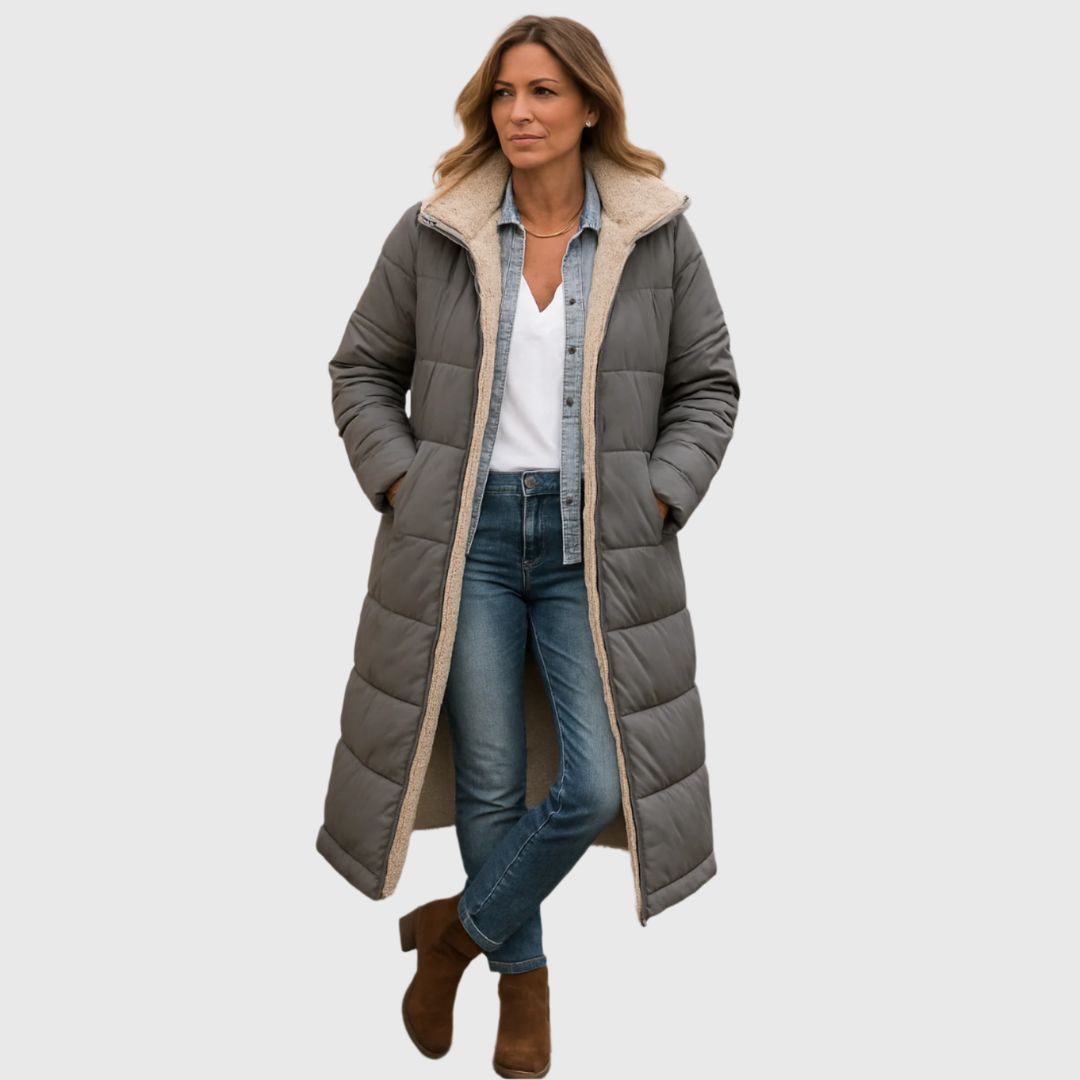 Paige - Long Hooded Quilted Coat