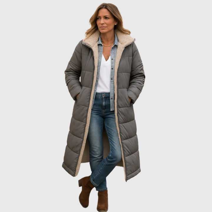 Paige - Long Hooded Quilted Coat