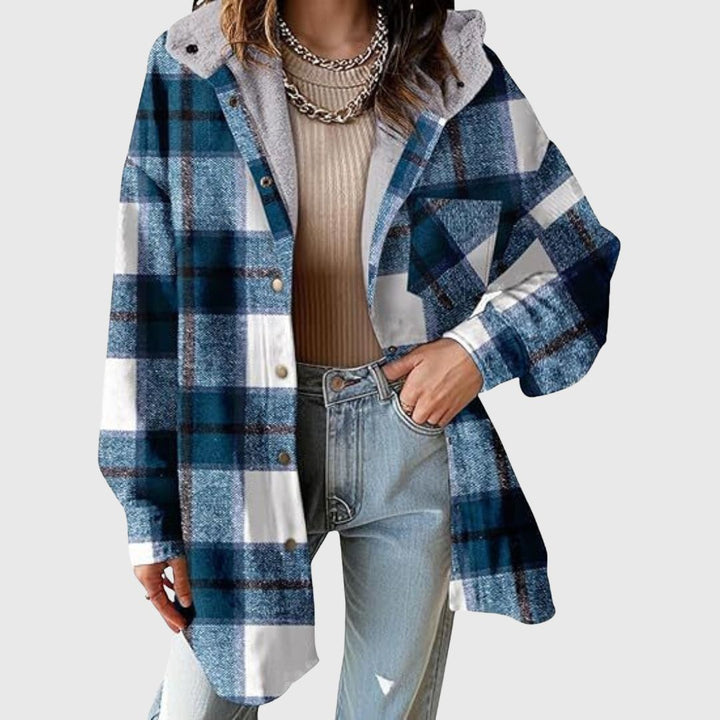Tallulah - Hooded Plaid Jacket