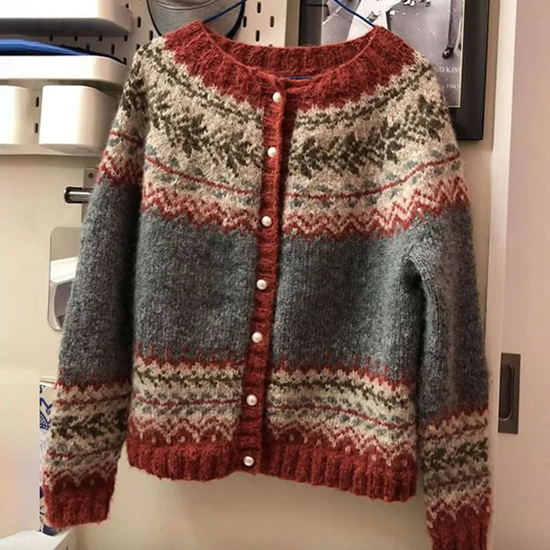 Jessica - Vintage Island Knit Cardigan