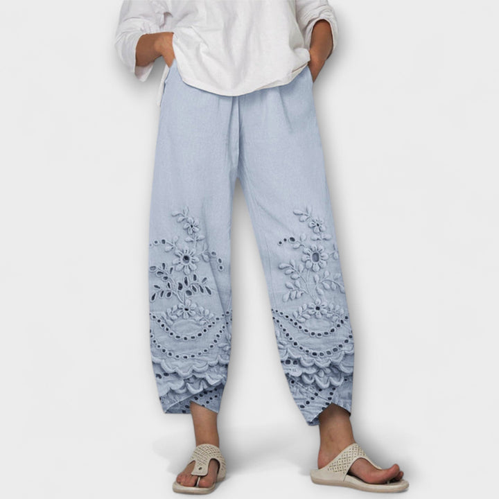 Chloe – Printed Lace Pants