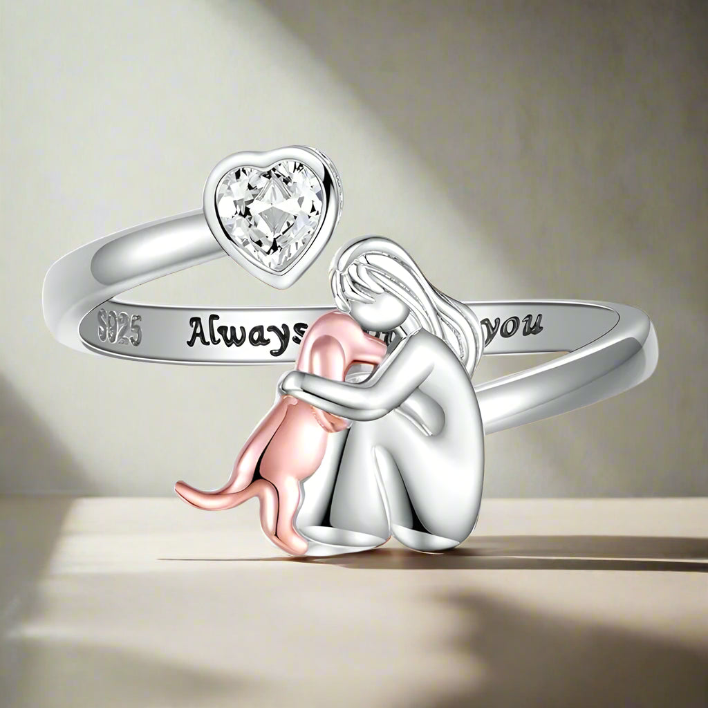 Elisa - Dog Icon Ring (Rose Edition)